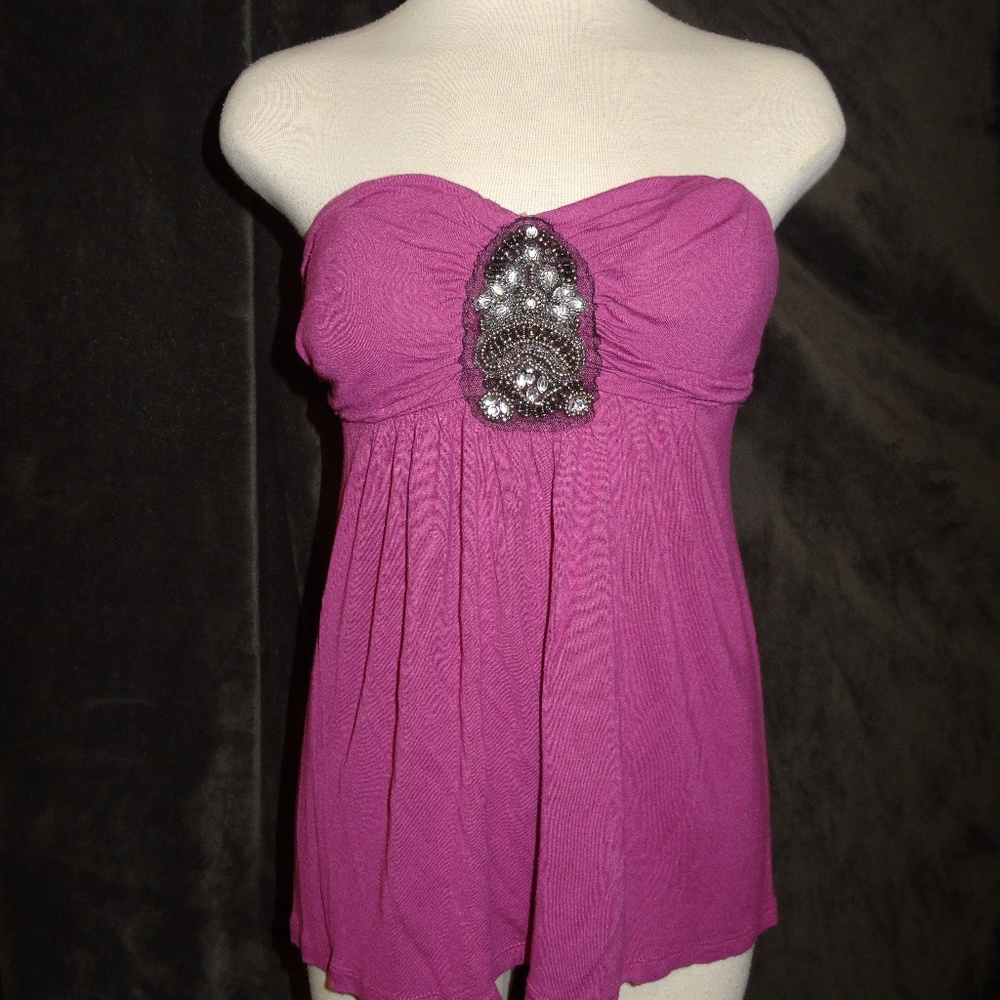 CANDIE'S Pink Strap-Less Shirt